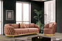 Casa Padrino Luxus Chesterfield Sessel Rosa / Gold 90 x 95 x H. 75 cm - Moderner Wohnzimmer Sessel - Chesterfield Wohnzimmer M�bel