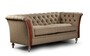 Casa Padrino Luxus Chesterfield Sessel Melton 100 x 87 x H. 77 cm - Eleganter Wohnzimmer Sessel mit Echtleder - Chesterfield Wohnzimmer M�bel 
