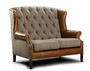 Casa Padrino Luxus Chesterfield Sessel Wing 183 x 90 x H. 105 cm - Eleganter Wohnzimmer Sessel mit Echtleder - Chesterfield Wohnzimmer M�bel 