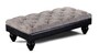 Casa Padrino Luxus Chesterfield Sitzbank Buxton Buttoned 125 x 70 x H. 30 cm - Elegante Wohnzimmer Sitzbank mit Echtleder - Chesterfield Wohnzimmer M�bel 
