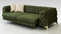 Casa Padrino Luxus Chesterfield Schlafsofa Dunkelgr�n / Gold 250 x 95 x H. 72 cm - Modernes Wohnzimmer Sofa - Chesterfield Wohnzimmer M�bel
