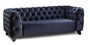 Casa Padrino Luxus Chesterfield Sofa Rokko Amrchair 120 x 95 x H. 80 cm - Elegantes Wohnzimmer Sofa mit Echtleder - Chesterfield Wohnzimmer M�bel 