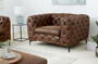 Casa Padrino Chesterfield Wohnzimmer Sessel Antik Braun 120 x 100 x H. 70 cm - Chesterfield Wohnzimmer M�bel