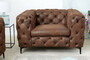Casa Padrino Chesterfield Wohnzimmer Sessel Antik Braun 120 x 100 x H. 70 cm - Chesterfield Wohnzimmer M�bel