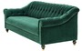 Casa Padrino Luxus Chesterfield Wohnzimmer Sofa Gr�n / Braun / Gold 230 x 90 x H. 81,5 cm - Luxus Qualit�t