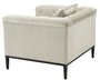 Casa Padrino Luxus Chesterfield Sessel mit Kissen Hellgrau / Rotguss 103 x 97 x H. 75 cm - Chesterfield Wohnzimmer M�bel