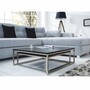 Casa Padrino Couchtisch 2er Set Schwarz / Silber - Wohnzimmer Mbel