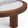Casa Padrino Luxus Couchtisch Braun / Wei�-Lila  100 cm - Wohnzimmer M�bel