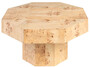 Casa Padrino Luxus Couchtisch Naturfarben 76 x 76 x H. 42 cm - 8 Eckiger Massivholz Wohnzimmertisch - Wohnzimmer M�bel - Hotel M�bel - Luxus M�bel