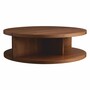 Casa Padrino Luxus Couchtisch Braun / Schwarz  107 cm - Luxus Hotel & Wohnzimmer M�bel
