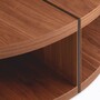 Casa Padrino Luxus Couchtisch Braun / Schwarz  107 cm - Luxus Hotel & Wohnzimmer M�bel