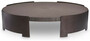 Casa Padrino Luxus Couchtisch Grau / Bronze  118,5 x H. 24,5 cm - Runder Wohnzimmertisch mit Massivholz Tischplatte - Wohnzimmer M�bel - Massivholz M�bel - Luxus M�bel - Luxus Einrichtung