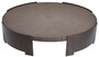 Casa Padrino Luxus Couchtisch Grau / Bronze  118,5 x H. 24,5 cm - Runder Wohnzimmertisch mit Massivholz Tischplatte - Wohnzimmer M�bel - Massivholz M�bel - Luxus M�bel - Luxus Einrichtung