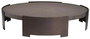 Casa Padrino Luxus Couchtisch Grau / Bronze  118,5 x H. 24,5 cm - Runder Wohnzimmertisch mit Massivholz Tischplatte - Wohnzimmer M�bel - Massivholz M�bel - Luxus M�bel - Luxus Einrichtung