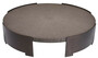 Casa Padrino Luxus Couchtisch Grau / Bronze  118,5 x H. 24,5 cm - Runder Wohnzimmertisch mit Massivholz Tischplatte - Wohnzimmer M�bel - Massivholz M�bel - Luxus M�bel - Luxus Einrichtung