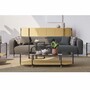 Casa Padrino Luxus Couchtisch Naturfarben / Grau / Messing 155 cm - Wohnzimmer & Hotel M�bel