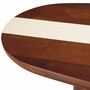 Casa Padrino Luxus Mahagoni Couchtisch Hochglanz Braun / Beige 140 cm - Wohnzimmer M�bel