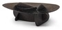 Casa Padrino Luxus Couchtisch Dunkelgrau / Grau 130 x 80 x H. 35 cm - Couchtisch mit Ulmenfurnier - Moderne Wohnzimmer M�bel - Luxus Qualit�t 