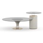 Casa Padrino Luxus Couchtisch Grau / Wei� - Hochwertige Verarbeitung - Moderne Wohnzimmer M�bel - Luxus Qualit�t 