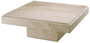 Casa Padrino Luxus Couchtisch Beige 83 x 83 x H. 32 cm - Quadratischer Travertin Naturstein Wohnzimmertisch - Luxus Wohnzimmer M�bel