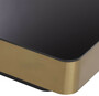 Casa Padrino Luxus Couchtisch Messingfarben / Schwarz 89,5 x 89,5 x H. 33,5 cm - Wohnzimmertisch mit Glasplatte - Wohnzimmer M�bel - Luxus M�bel