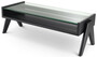 Casa Padrino Luxus Couchtisch Schwarz 120 x 46 x H. 39,5 cm - Rechteckiger Massivholz Wohnzimmertisch mit Glasplatte - Luxus Wohnzimmer M�bel
