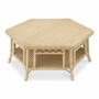 Casa Padrino Luxus Rattan Couchtisch Naturfarben 120 x 105 x H. 50 cm - Wohnzimmer M�bel