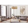 Casa Padrino Luxus Couchtisch mit Kunstmarmor Tischplatte Wei� / Gold  101 cm - Luxus M�bel