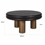Casa Padrino Luxus Couchtisch Schwarz / Bronze 80 cm - Luxus Wohnzimmer M�bel