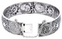 Casa Padrino Luxus Damen Armreif Silber - Elegantes Sterlingsilber Armband - Handgefertigter Damenschmuck - Damen Armschmuck - Luxus Kollektion