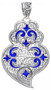Casa Padrino Luxus Damen Halskette Silber / Blau - Elegante handgefertigte Sterlingsilber Kette - Luxus Damenschmuck