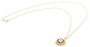 Casa Padrino Luxus Damen Halskette Gold / Blau / Wei� - Handgefertigte 9 Karat Gold Kette mit edler Emaille - Hochwertiger Damenschmuck - Luxus Qualit�t