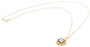 Casa Padrino Luxus Damen Halskette Gold / Blau / Wei� - Handgefertigte 19,2 Karat Gold Kette mit edler Emaille - Hochwertiger Damenschmuck - Luxus Qualit�t