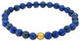 Casa Padrino Luxus Damen Perlen Armband mit Lapiz Lazuli Lasurstein Perlen und Goldperle Blau / Gold - Hochwertiger Lapizlazuli & 9,2 Karat Gold Damenschmuck - Damen Armschmuck - Luxus Qualit�t