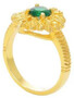 Casa Padrino Luxus Damenring Gold / Gr�n - Handgefertigter vergoldeter Ring mit Edelstein - Luxus Damenschmuck