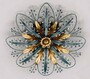 Casa Padrino Barock Deckenleuchte Etruskergr�n  85 x T. 20 cm 12-flammig - Handgefertigte Leuchte aus Italien - Barock Leuchten 