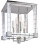 Casa Padrino Designer Deckenleuchte Silber / Antik Messing 29 x 29 x H. 36 cm - Moderne Kristallglas Deckenlampe - Luxus Lampen