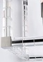 Casa Padrino Designer Deckenleuchte Silber / Antik Messing 29 x 29 x H. 36 cm - Moderne Kristallglas Deckenlampe - Luxus Lampen