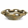 Casa Padrino Luxus Deko Aluminium Schale Vintage Messing  43 cm - Deko Accessoires