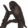 Casa Padrino Luxus Deko Bronze Skulptur Papageien auf Ast H. 150 cm - Deko Figur