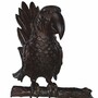 Casa Padrino Luxus Deko Bronze Skulptur Papageien auf Ast H. 150 cm - Deko Figur