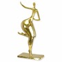 Casa Padrino Luxus Deko Bronze Skulptur Frau Gold H. 76,6 cm - Abstrakte Deko Figur 