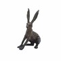 Casa Padrino Bronze Deko Figur Hase H. 17 cm - Bronze Skulptur 
