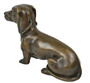 Casa Padrino Luxus Bronze Skulptur Dackel Hund 41 x 12 x H 24 cm Figur Antik Stil 