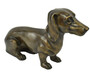 Casa Padrino Luxus Bronze Skulptur Dackel Hund 41 x 12 x H 24 cm Figur Antik Stil 