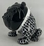 Casa Padrino Luxus Deko Figur Hund Bulldogge Schwarz / Wei� 20 cm - Deko Skulptur