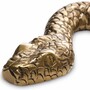 Casa Padrino Luxus Deko Figur Schlange Vintage Messing 38 cm - Schreibtisch Deko