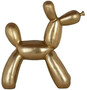 Casa Padrino Luxus Deko Figur Ballon Hund Gold 26,5 x 10,5 x H. 28 cm - Kunstharz Deko Skulptur - Wohnzimmer Deko Accessoires