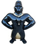 Casa Padrino Luxus Deko Skulptur Gorilla Affe Schwarz / Gold H. 75 cm - Wetterbest�ndige Deko Figur - Wohnzimmer Deko Figur - Garten Deko Figur - Luxus Deko Tierfigur 