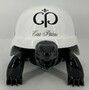 Casa Padrino Luxus Deko Figur Schildkr�te Schwarz / Wei� 40 cm - Deko Skulptur